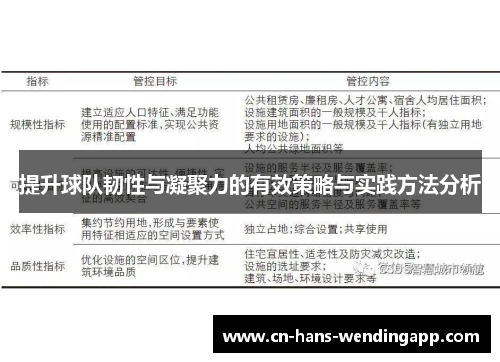 提升球队韧性与凝聚力的有效策略与实践方法分析